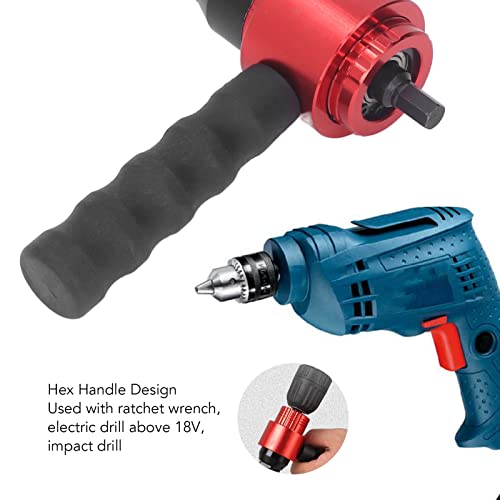 Rivet Nut Drill Converter Attachment Tool Kit, Rivet Nut Tool Cordless Drill Electric Rivet Guns Kit with Detachable Handle, Handle Housing, Nuts, Storage Box and Small Wrench