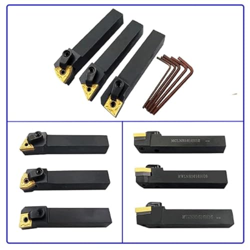 5/8" 36pcs Indexable CNC Lathe Excircle Lathe Tool Holder Set MTJNR1616H16 + MWLNR1616H08 + MCLNR1616H12 with WNMG 431,CNMG431,TNMG331, Solid Carbide Insert Cutter | MTJNR1616H16+MWLNR1616H08+MCLNR1616H12 metal lathe tool with carbide, WNMG431+CNMG431+...