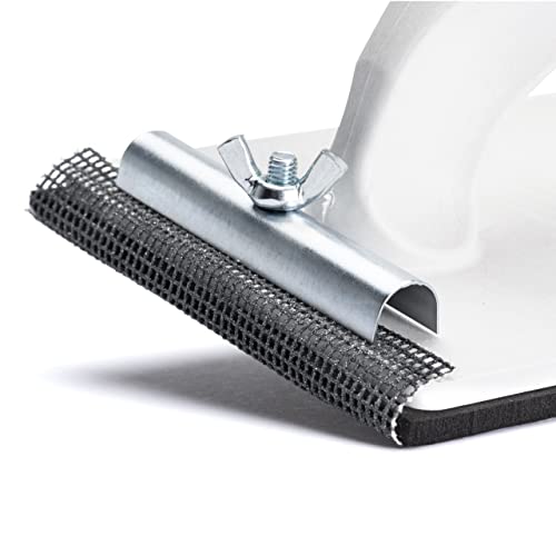 COMENSAL Hand Sander Set 230 x 80 mm - Plaster Set - Professional Hand Sander - Plaster Tool - with Metal Clamping Handle and Sanding Mesh Lines - Made in EU