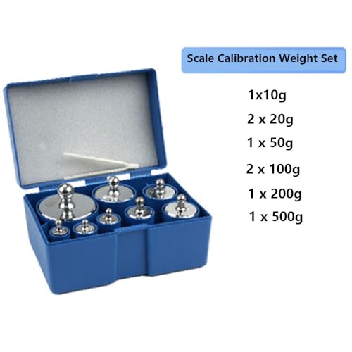 Calibration Weigh 10g 20g 50g 100g 200g 500g 8PCs/Set Total 1kg,M1 High Precision Scale Weights, for Digital Scale, Kitchen Scale (10g-500g) 10g-500g