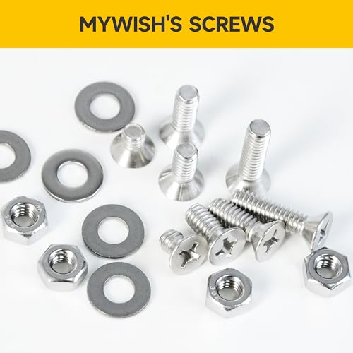 Mywish 750Pcs #6-32#8-32#10-24 1/4-20" Nuts and Bolts Assortment Kit, Phillips Flat Head Assorted Screws Nuts and Bolts, 304 Stainless Steel Machine Screw Assortment Kit 750Pcs SAE Flat Head