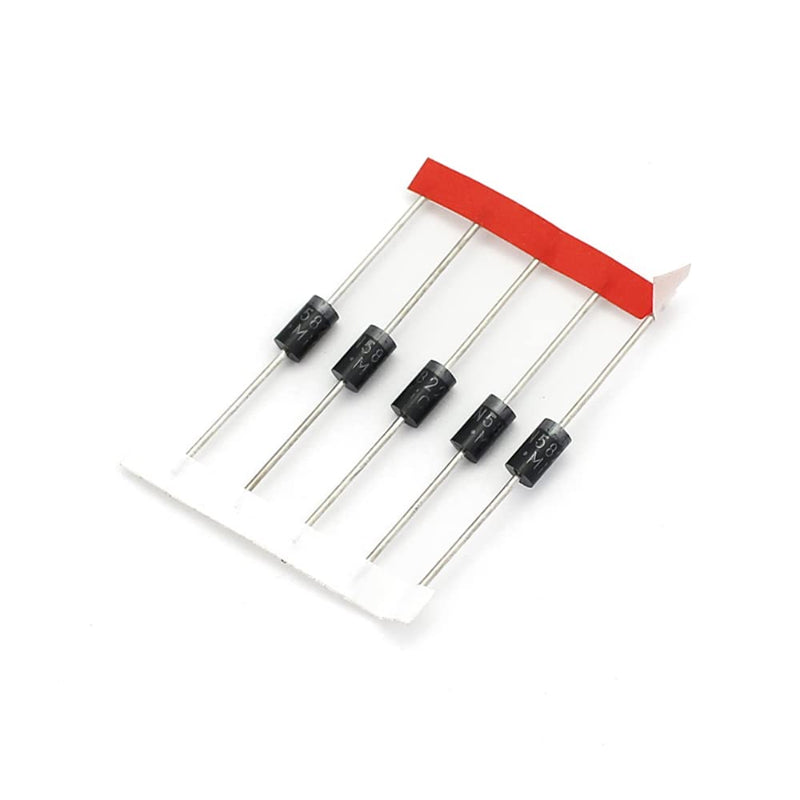 DollaTek Set of 100 Pcs 8 Values Rectifier Diodes Bag Assortment Kit for Arduino (25 x 1N4148, 25 x 1N4007, 10 x 1N5819, 10 x 1N5399, 10 x FR107, 10 x FR207, 5 x 1N5408, 5 x 1N5822)