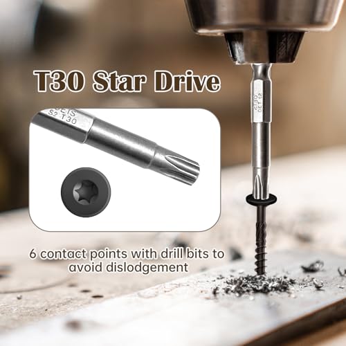 6 Inch Deck Screws 50Pcs + 8 inch Deck Screws 50pcs, Rust Resistant Timber Screws for Timber/Log/Landscaping Wood, T30 Star Bit