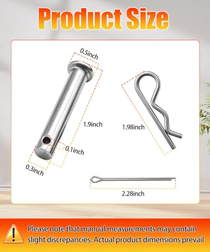 532132673 532003146 Clevis Pin and Clip Set,4 Pins and 4 Clips