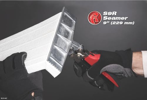 Malco S9R 9" Hand Seamer – 9-Inch Die Cast Zinc Jaws for Aluminum Roof Flashing, Coil Stock & Fascia | 7:1 Compound Leverage | Ergonomic Redline Handle