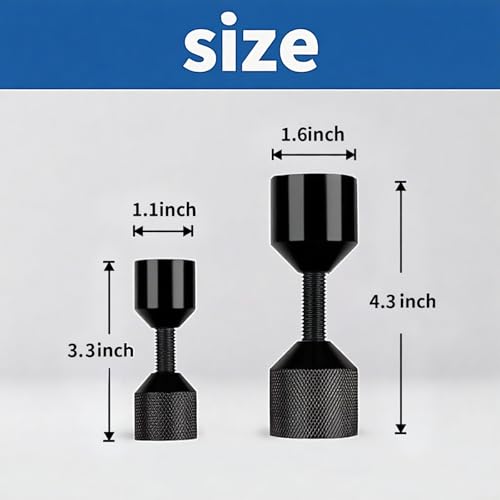 4 Pcs Aluminium Flange Two Hole Pins Set - 1-1/8'' 1-5/8'' Diameter Alignment Pin Black Full Set