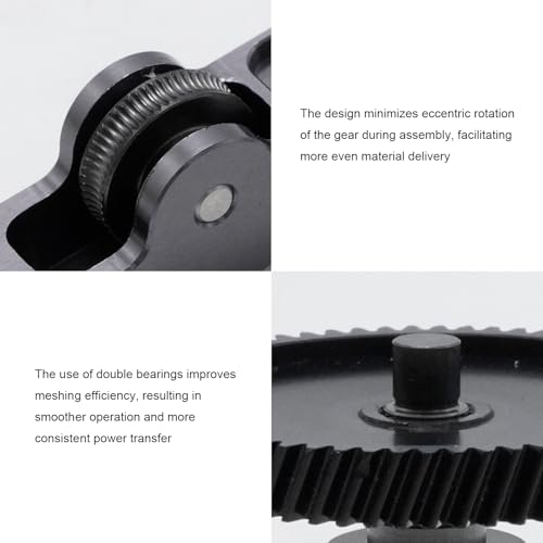 Hardened Steel Extruder Gear Kit, DLC Coating Dual Gear Design, Replacement for Bambu Lab A1, A1 Mini 3D Printer, Aluminum Handle and POM Gear Assembly