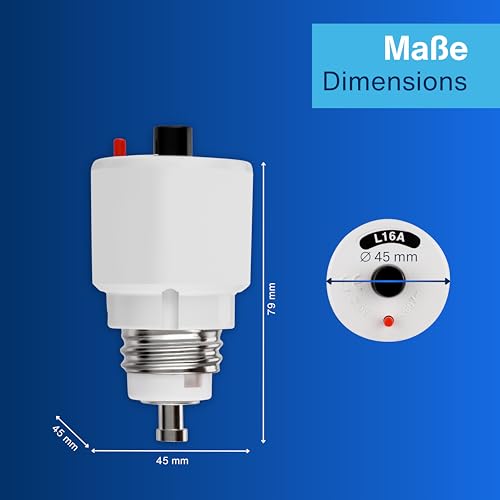 REV Screw Fuse, Automatic Screw, 16 A, Medium Slow Rising (L), White 16A