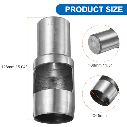 HARFINGTON Leather Round Hole Punch, 45mm Hollow Hole Puncher Cutter Carbon Steel Circle Hole Punching Cutting Tool for Belt/DIY Leather Craft 1