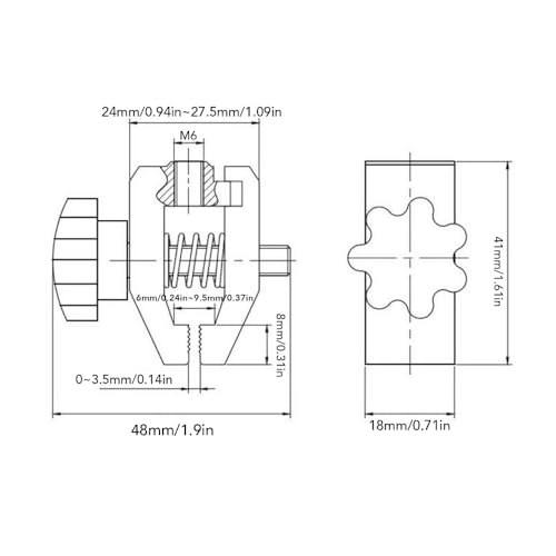 500N Push Pull Force Fixture, Stainless Steel Jaw Clamp Thrust Tension Meter for Tensile Testing High Hardness