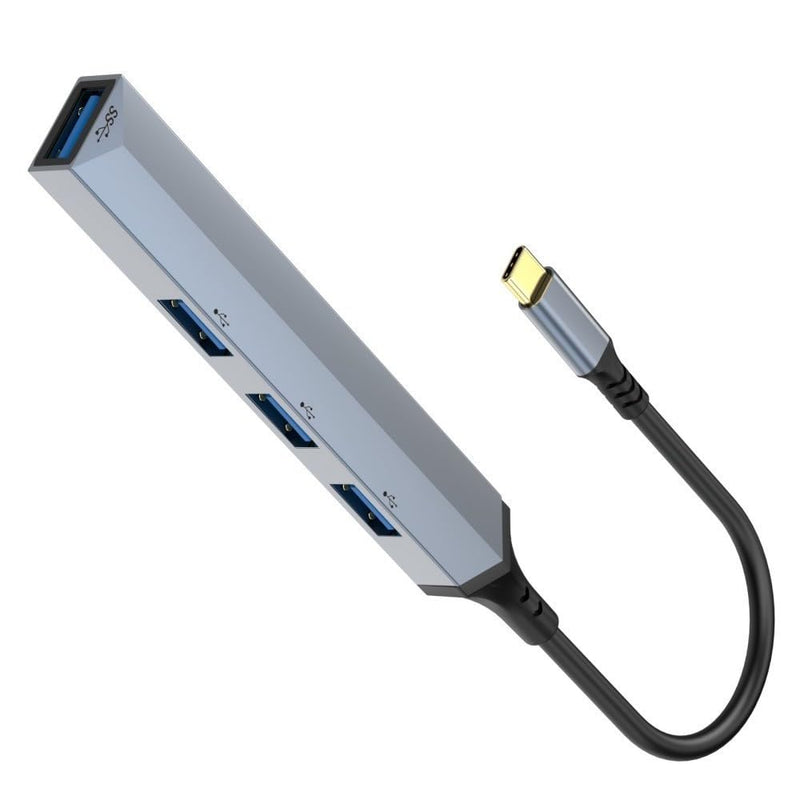 USBC to 4 Port USB3.0 Hub Docking Station 4 in 1 Computer Host Laptop TYPEC External 4 Way USB Keyboard Mouse USB Disk Cable Splitter Adapter Converter