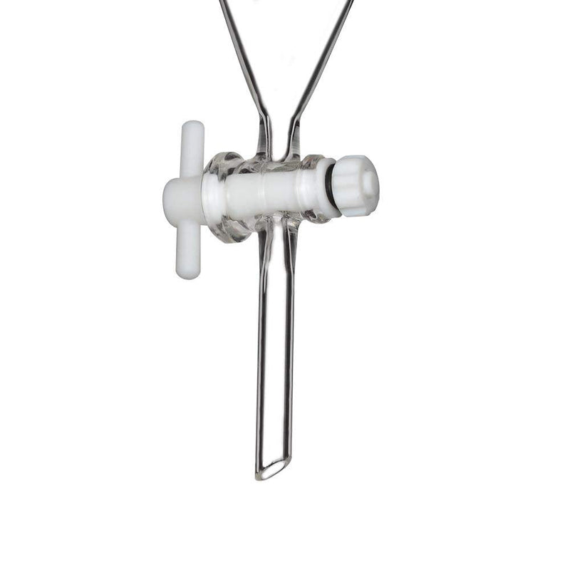 Labasics Borosilicate Glass 250ml Conical Separatory Funnel with PTFE Stopcock, 250mL 250 ml