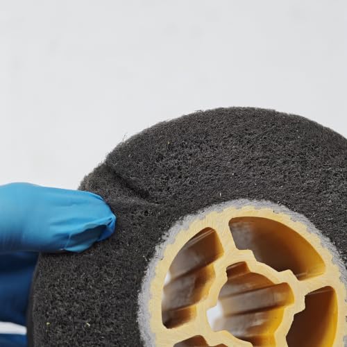 Non-Woven Abrasive Polishing Brush burnishing Wheel Mop Flap Wheel of Portable Motor Compatible with Burnishing Machine/Polisher/Sander 120x100mm (800#) 800#
