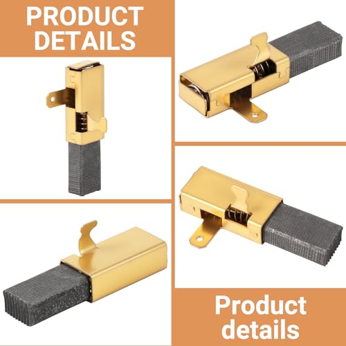 With metal connection holder, high-quality carbon brush compatible with Festool TS55, TS75, AP55EB, AP65EB, AT55E, AT65EB 6 x 11 x 16.5 mm, high strength and durability, motor carbons compatible (2 Pack of 2