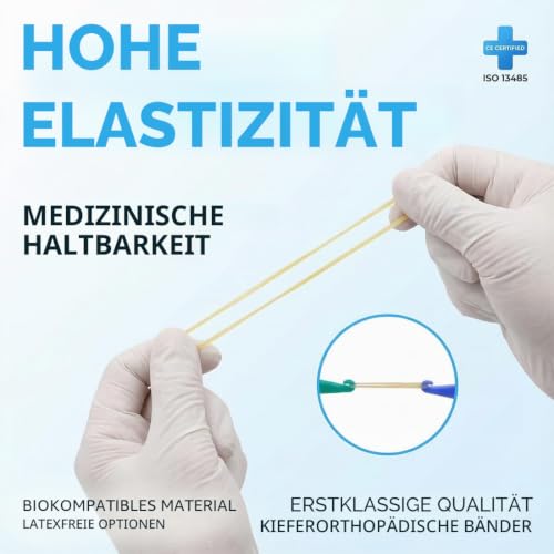 600 Pcs Elastic Brace Bands Set for Braces, Gaps and Misalignments with 6 Aligners (3/16", 1/4")