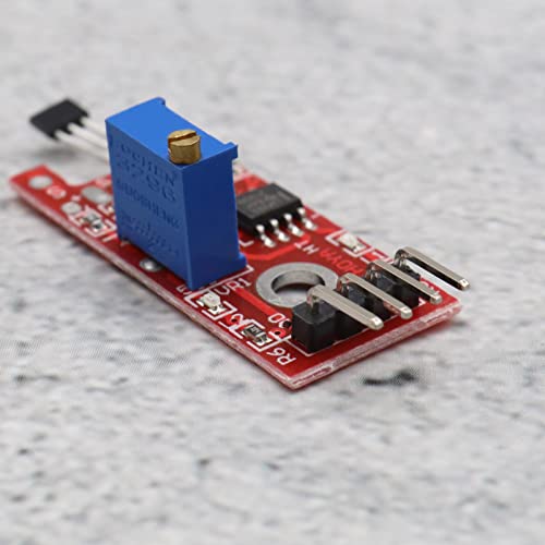5PCS KY-024 Linear Magnetic Hall Effect Sensor Module, Compatible with Android, Compatible with Raspberry Pi ESP8266 Microcontrollers