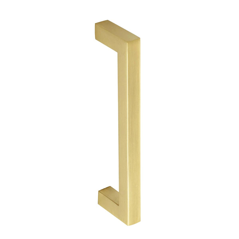 Amazon Basics Modern Square Cabinet Pulls, Kitchen Drawer Handles, 5.39-inch Length (5-inch Hole Center), Golden Champagne, 10-Pack 5.39 in (Length) (5 in Hole Center)