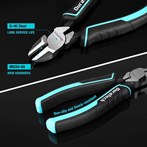 DURATECH 5-Piece Pliers Set, Cr-Ni Pliers Tool with Storage Rolling Pouch