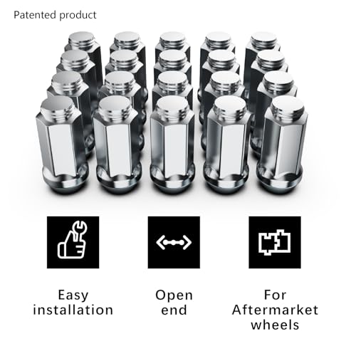 40PCS Spike Lug Nuts 7/16 Hex Wheel Lug Nuts for Trucks M14×1.5