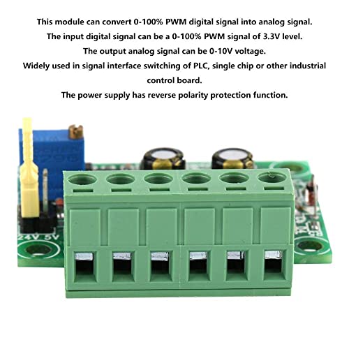 FTVOGUE 3.3V PWM Signal to 0-10V Voltage Converter D/A Digital to Analog PLC Conversion Module