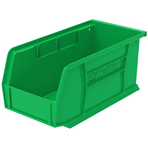 Akro-Mils 30230 AkroBins Plastic Hanging Stackable Storage Organizer Bin, 11-Inch x 5-Inch x 5-Inch & 41230 Crosswise Width Plastic Divider for 30230 AkroBin Storage Bins, Black, (6-Pack)