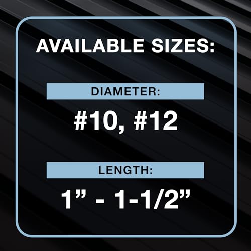 Teks #10 x 1 Standing Seam Panel Low Profile Metal Roofing Screws, 360 PCS #10 x 1"