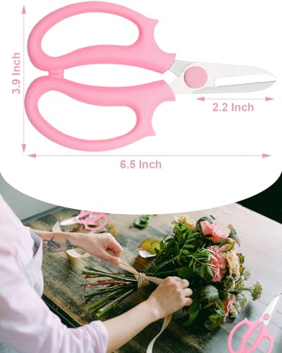 Flower Scissor, Scissors for Cutting Flowers, 12Pcs Pink Pink 01 12 Pack
