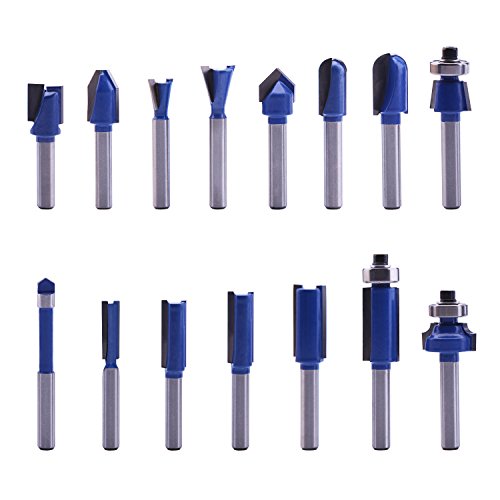 LU&MN Carbide Tipped Router Bit Set, 1/4" Shank, 24 PCS 24pcs