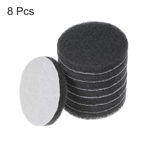 TA-VIGOR 3 Inch Drill Scrub Pads 800-1000 Grit Abrasive Scouring Pad 8pc Grey 800-1000 Grit, 8pc