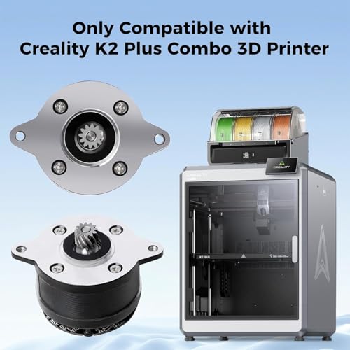 Creality K2/K2 Pro/K2 Plus Extruder Motor, Circular Stepper Motor, K2 Series Original Replacement Part with Cable, E Axis Extrusion Part with 12 Teeth Round Shaft, Official 3D Printer Stepping k2 series extruder motor