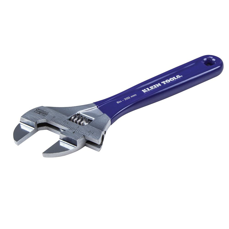Klein Tools D86936 Adjustable Wrench, Forged with Slimmer Jaw and a High Polish Chrome Finish, 8-inch Slim Jaw