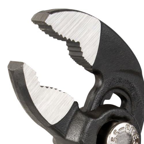 Klein Tools D5053BKIT 3-Piece Adjustable Pliers, Quick-Adjust Klaw Pump Pliers Set, 7-Inch, 10-Inch, and 12-Inch, Compact Design with V-Jaw and Hardened Teeth for Maximum Torque 3-Piece Set