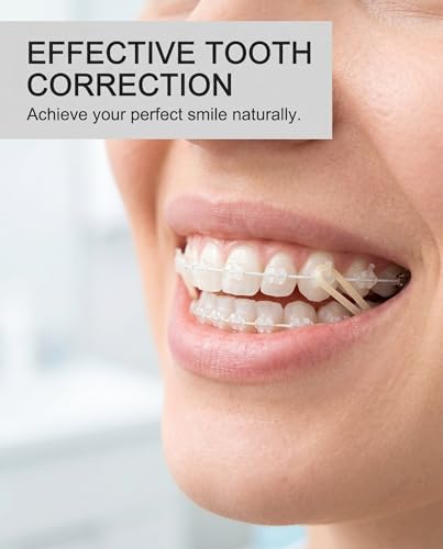 Pack of 500 Orthodontic Elastics with 5 Placers for Effective Teeth Correction for Gaps and Crooked Teeth
