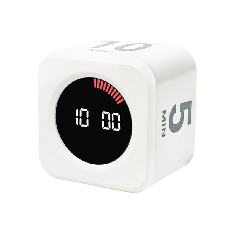 Pomodoro Timer Cube, Desk Productivity Timer with 5/10/25/50 Minutes Preset, Rotating Silent Visual Time Management for Task Work Cooking Kitchen Exercise
