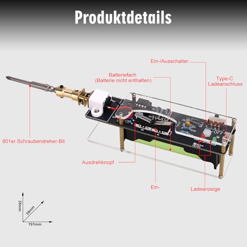DIY Mini Electric Screwdriver Soldering Kit for Home | With Phillips bit and slotted bit, electric screwdriver soldering kits, mint electronics kit, for soldering learning