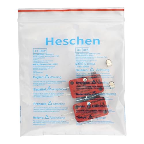 Heschen Micro Switch Long Roller Lever Toggle Switch 20A 250VAC 2 Pack V-156-1C25 Roller Lever