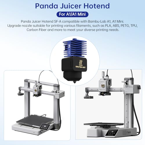 BIQU 2PCS Panda Juicer 0.4mm Hardened Steel Hotend Kit, for Bambu-Lab 2*SF-A+3*Silicone Socks