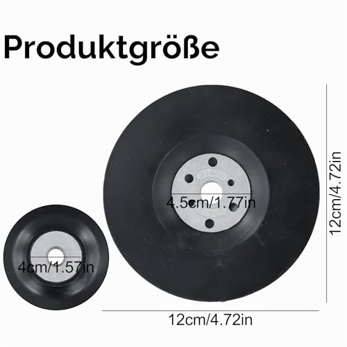 Pack of 2 Fibre Discs 125 mm Sanding Discs Angle Grinder Sanding Disc Grinding Attachment for Angle Grinders Compatible with Grinders and Grinders with an Inner Diameter of 14 mm