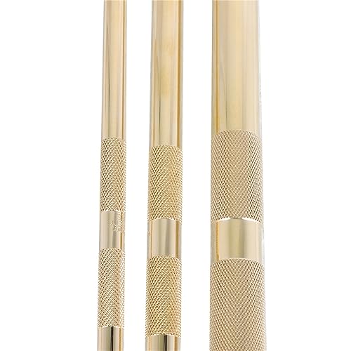 3PCS Brass Knurled Drift Punch Kit Brass Roll Pin Punch Chisel Punches Set for 3/4Inch 1/2Inch 3/8Inch 61360
