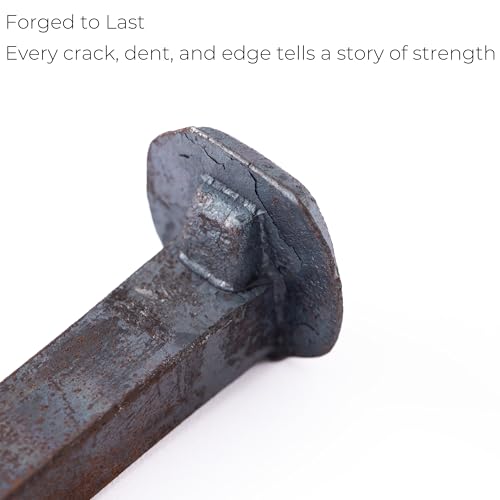 Railroad Spikes, 5.5 in Carbon Steel Forging Stock, 5 Pack