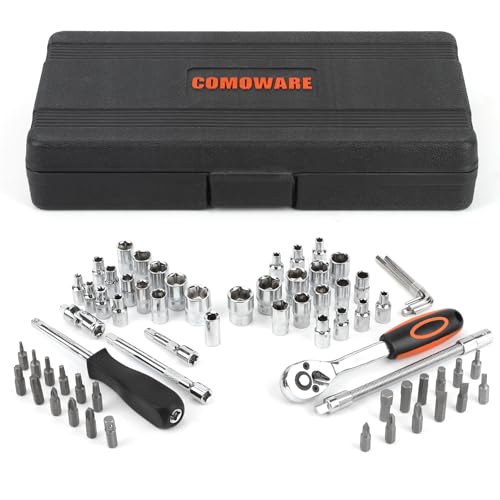 69pcs Drive Impact Socket Set (1/4" & 3/8"), Metric & Standard Socket Set 69 PCS