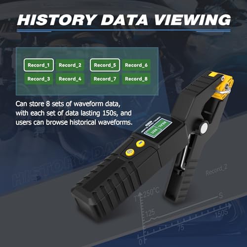 HVAC Digital Thermometer,LM55 HVAC Digital Temp Clamp for Heating and Cooling Systems,HVAC Thermometer with Real-Time Temp Measurement,Data Waveform Display,Measurement Range of -50~260℃