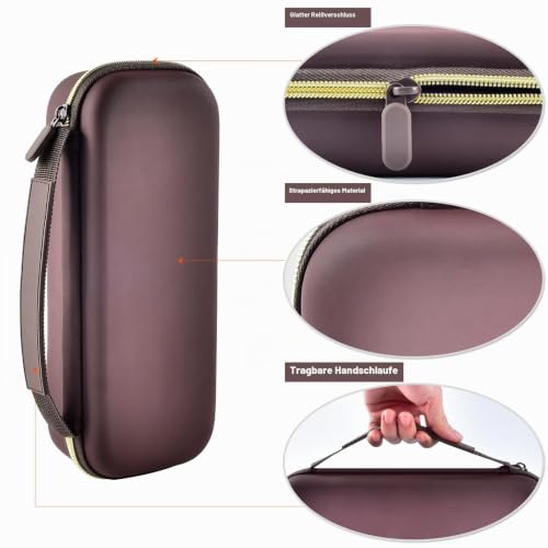 Casmilee Stethoscope Case for 3M Littmann Classic III, for MDF, Bag Only | Hard Shell Organizer with 2 Mesh Pockets and 3 Elastic Compartments for Doctors, Nurses, Students, Clinic, Chocolate