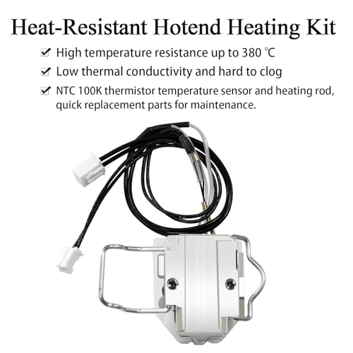 HzdaDeve 0.4MM Kobra X Hotend Heating Assembly Kit Print Head Extruder Hardened Steel Hot End Ceramic Zirconia Heat Sink Silicone Cover with Strain Gauge for Anycubic Kobra X Combo 3D Printer