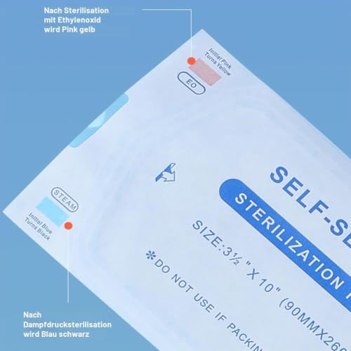 Sterilisation bag, self-sealing sterilisation bag, sealing sterilisation bag, disposable sterilisation bag, dental self-sealing sterilisation bag, disposable sterilisation bags