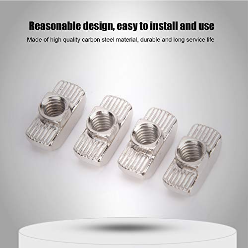 T Slot Nut M6 100Pcs Plating Carbon Steel Sliding Fasteners for Aluminium Profiles T Slot Aluminum Profiles Accessories