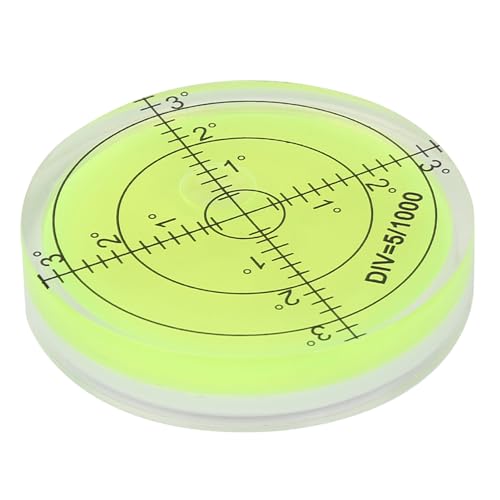 Round Level with 60mm Diameter and Crystal Clear Scale, Easy Direction Detection, Diameter Measuring Tool for Scale Calibration
