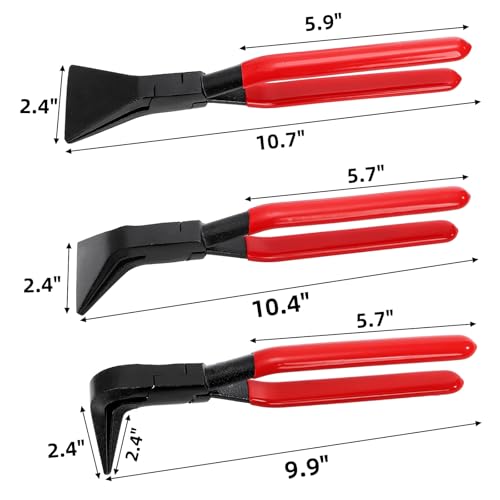 Covzoe 3 Pieces Hand Seamer Sheet Metal Tools with Straight, 45°, 90° Jaws