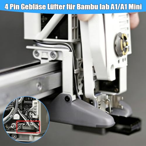 Partial Cooling Fan for Bambu Lab A1/A1 Mini 3D Printer - 4 Pin Blower Fan with Double Ball Bearing for Bambu Lab A1 Series, 7800 rpm - 3D Printer Accessories Compatible with Bambu-lab A1/A1