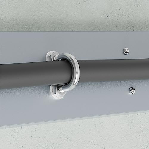 4 Sets Round Bend U-Bolts, M10 Thread, 102mm Width, 136mm Length 102×136mm(W*L)